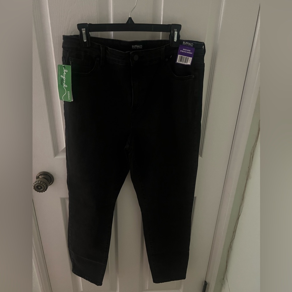 NWT Buffalo David Bitton Women’s Black Skinny Mollie Jeans, Size 14